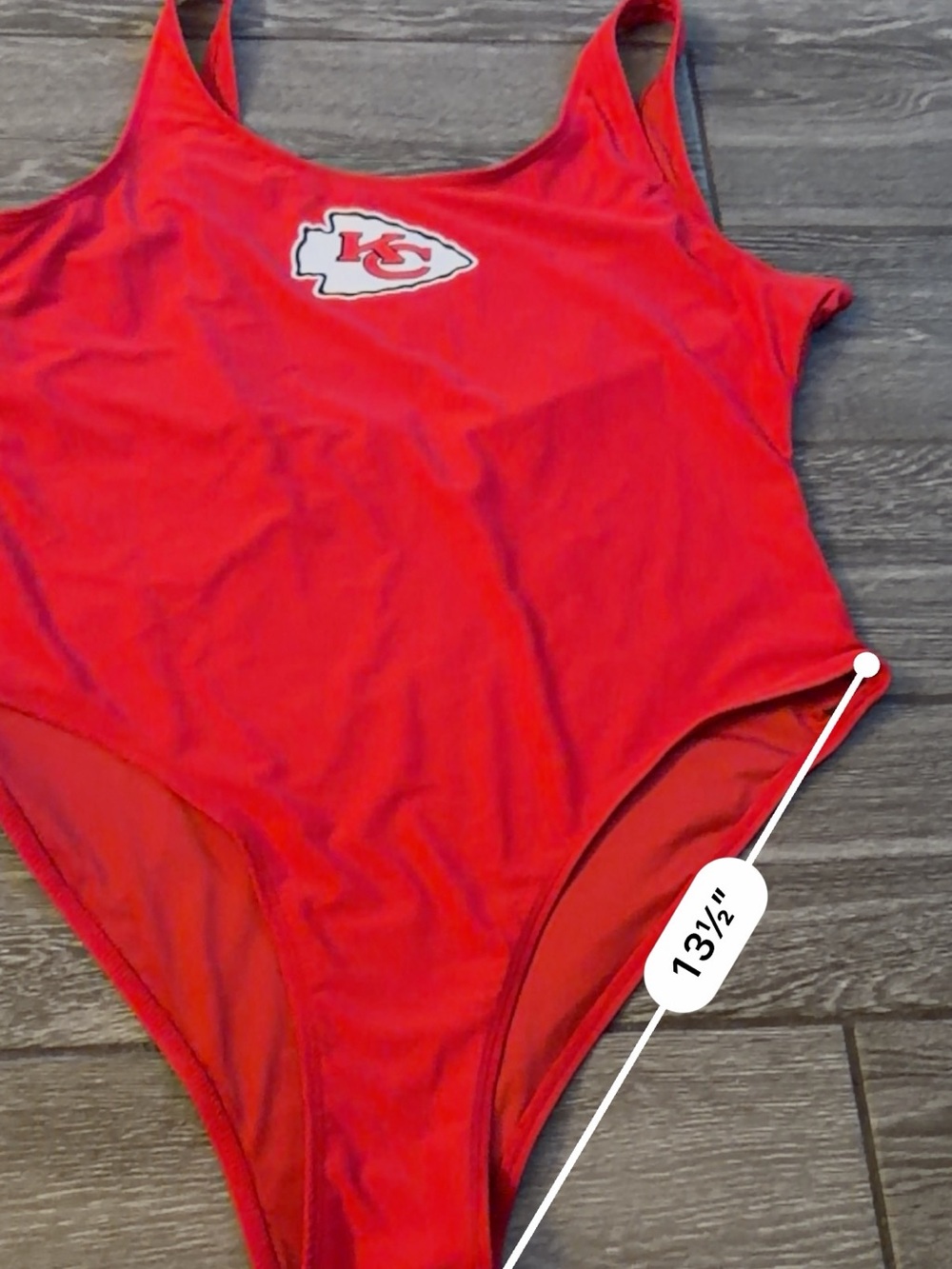 Women’s Plus Size 2X Kansas City Chiefs one-piece swimsuit. - Picture 5 of 8